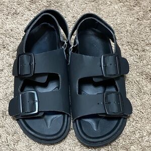 Kids Black Sandals